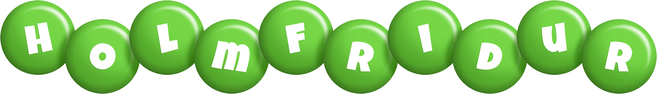 Holmfridur candy-green logo