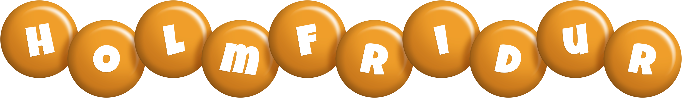 Holmfridur candy-orange logo