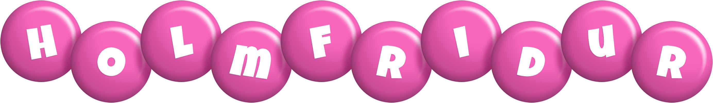 Holmfridur candy-pink logo