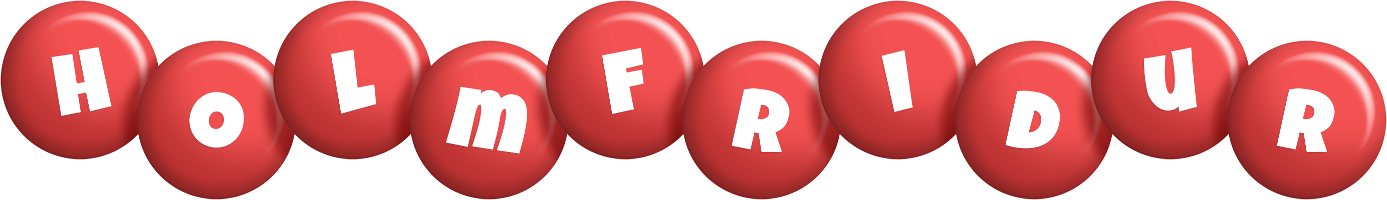 Holmfridur candy-red logo