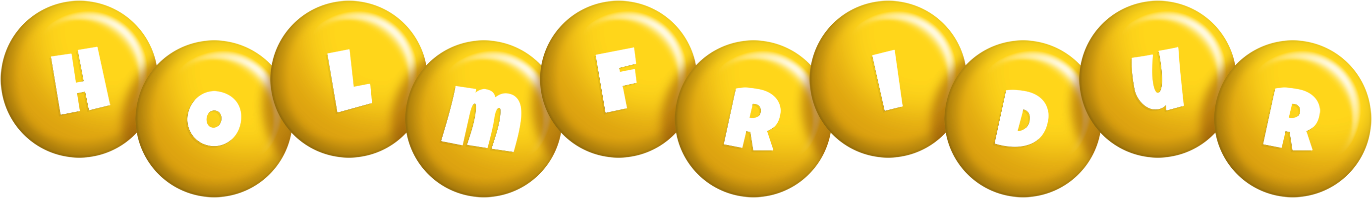 Holmfridur candy-yellow logo