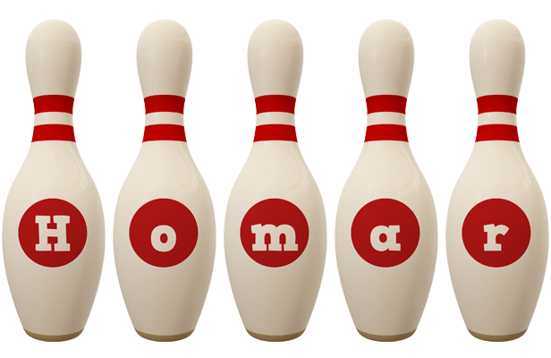 Homar bowling-pin logo