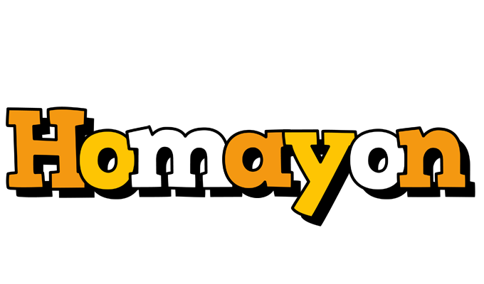 Homayon cartoon logo
