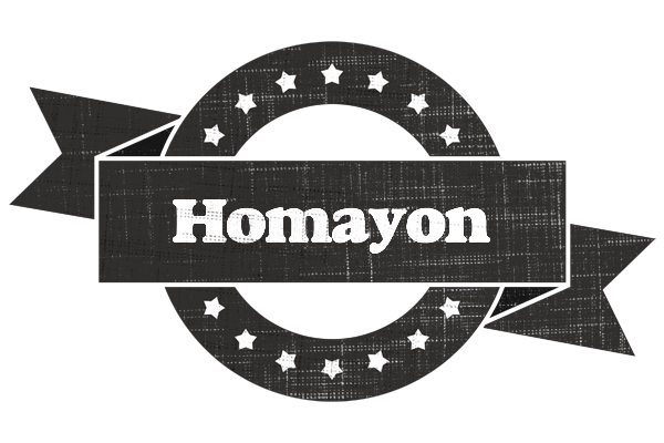 Homayon grunge logo