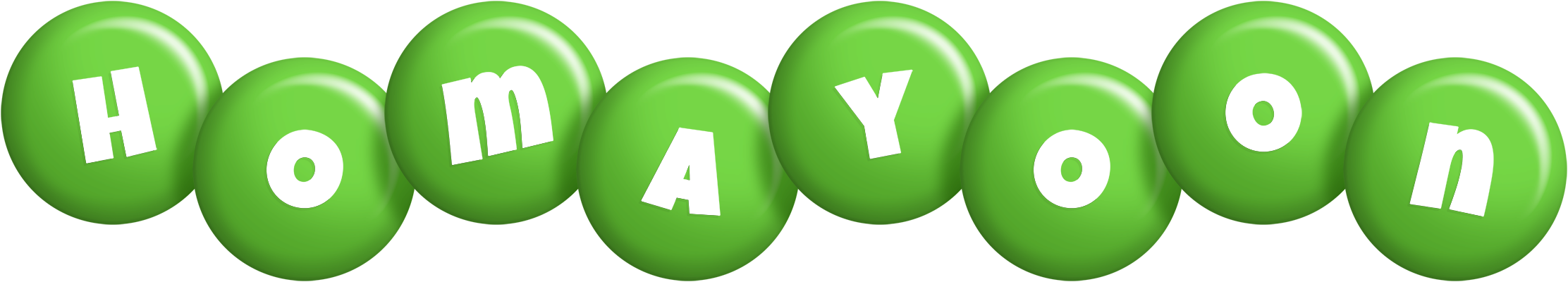 Homayoon candy-green logo