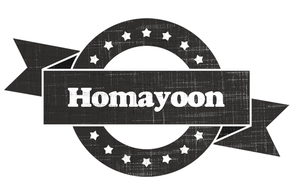 Homayoon grunge logo