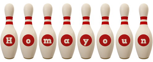 Homayoun bowling-pin logo