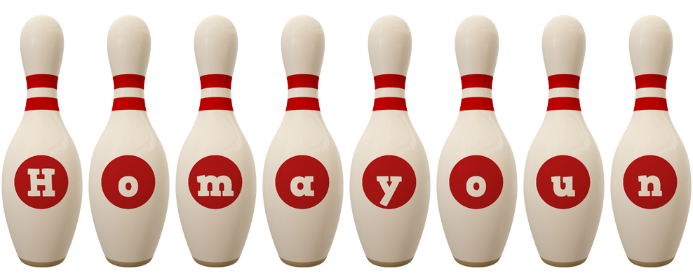 Homayoun bowling-pin logo