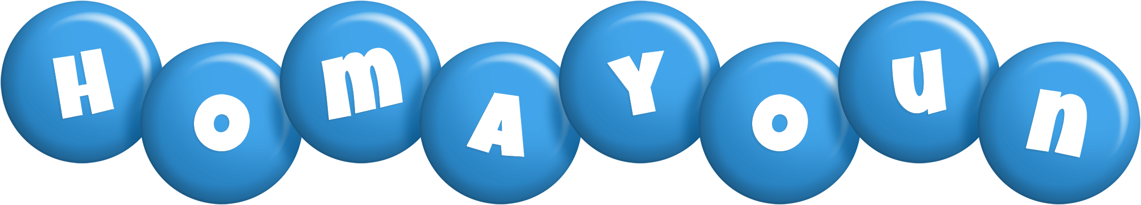Homayoun candy-blue logo