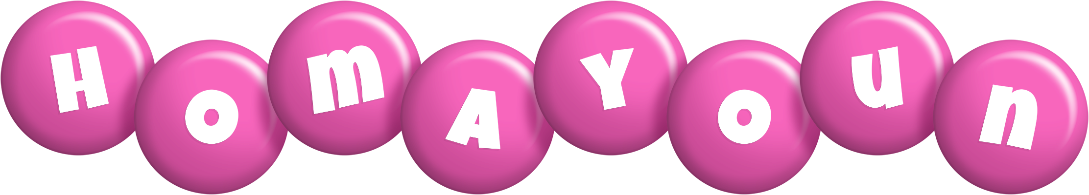 Homayoun candy-pink logo
