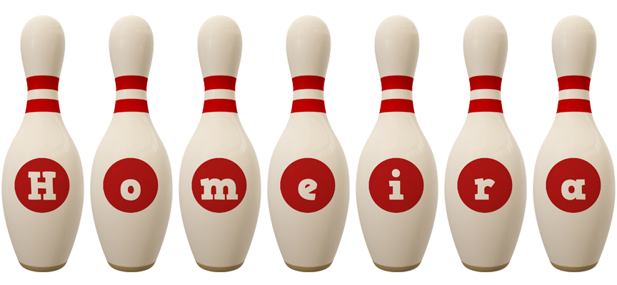 Homeira bowling-pin logo