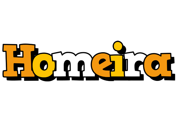 Homeira cartoon logo