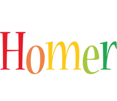 Homer birthday logo