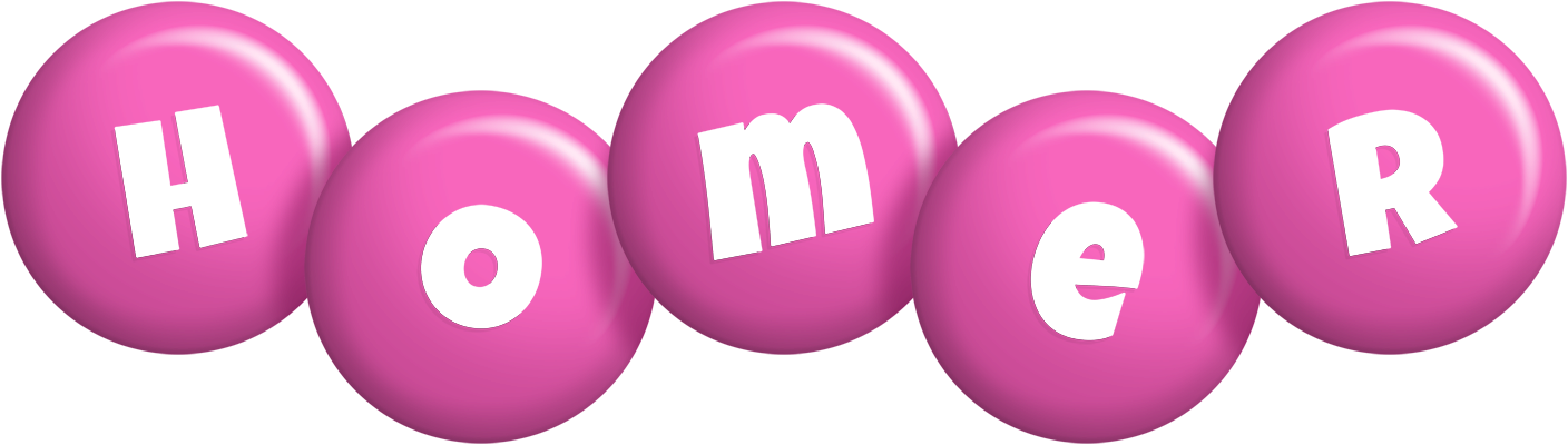 Homer candy-pink logo