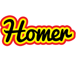 Homer flaming logo