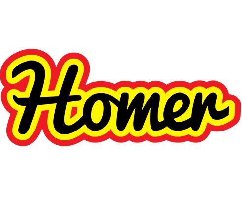 Homer flaming logo