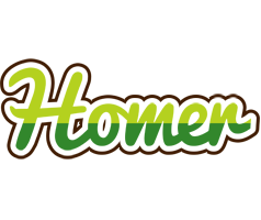 Homer golfing logo