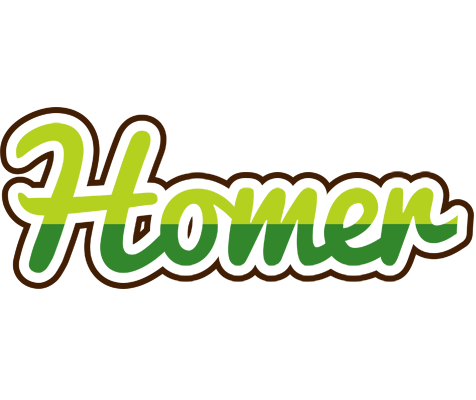 Homer golfing logo