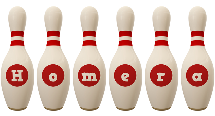 Homera bowling-pin logo