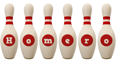 Homero bowling-pin logo