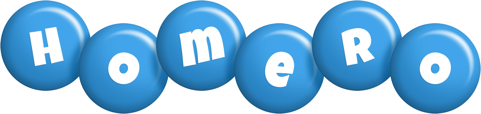 Homero candy-blue logo