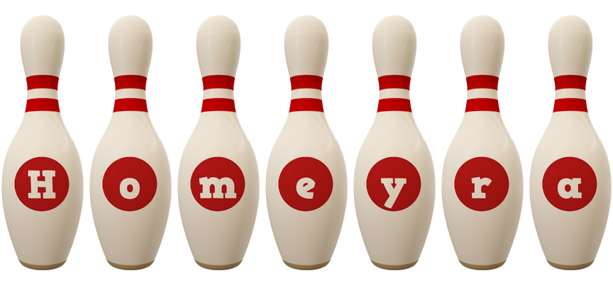 Homeyra bowling-pin logo