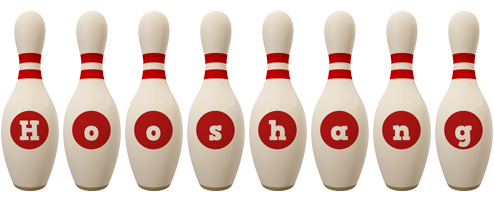 Hooshang bowling-pin logo
