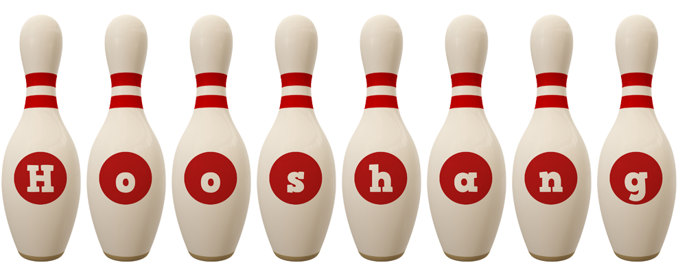 Hooshang bowling-pin logo