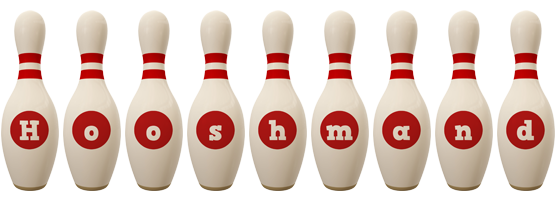 Hooshmand bowling-pin logo