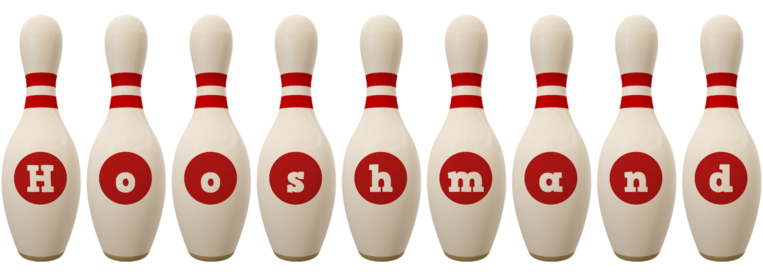 Hooshmand bowling-pin logo