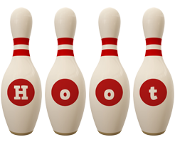 Hoot bowling-pin logo