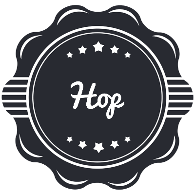 Hop badge logo