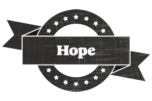 Hope grunge logo