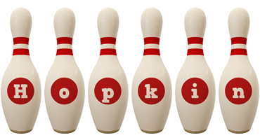 Hopkin bowling-pin logo