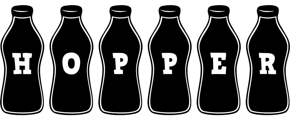 Hopper bottle logo
