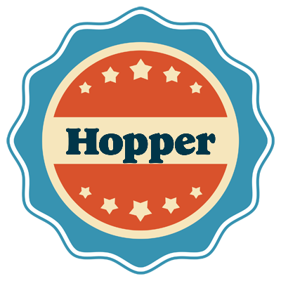 Hopper labels logo