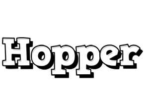 Hopper snowing logo