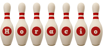 Horacio bowling-pin logo