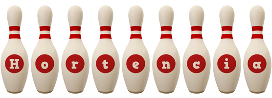 Hortencia bowling-pin logo