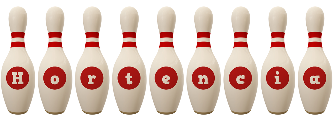 Hortencia bowling-pin logo