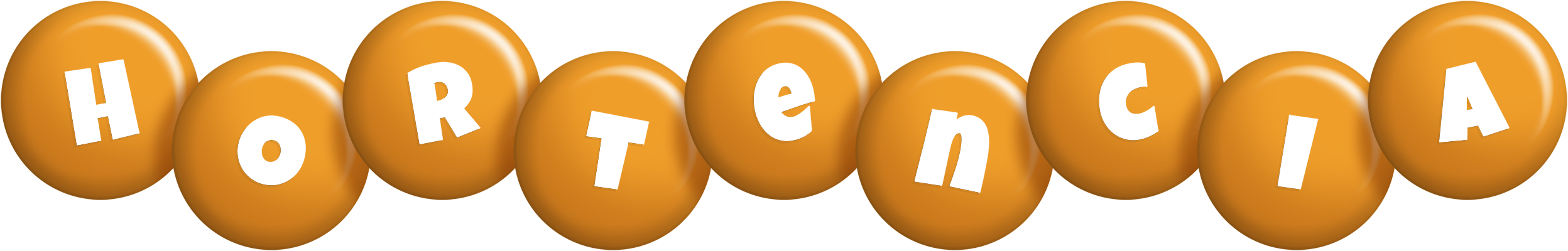 Hortencia candy-orange logo