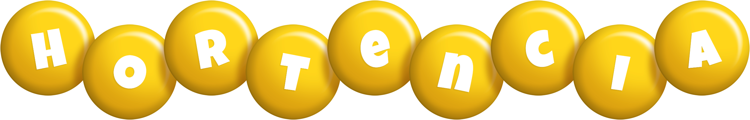 Hortencia candy-yellow logo