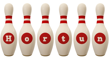 Hortun bowling-pin logo