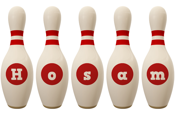 Hosam bowling-pin logo