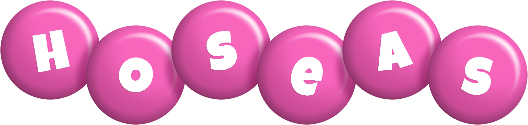 Hoseas candy-pink logo