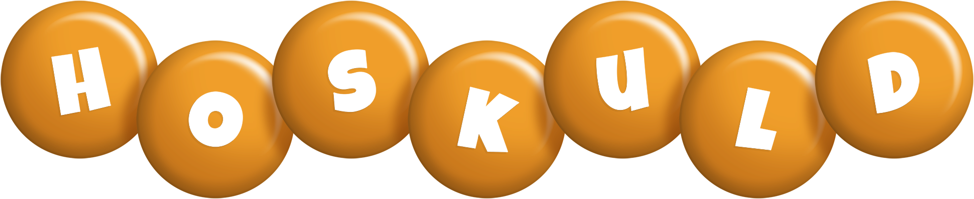 Hoskuld candy-orange logo