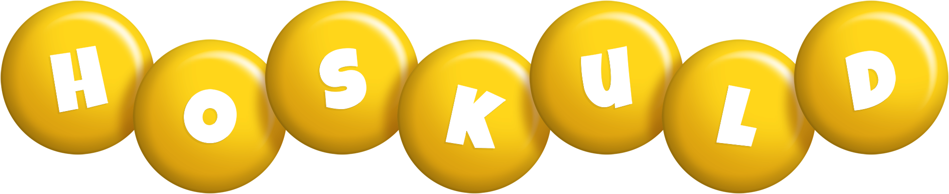 Hoskuld candy-yellow logo