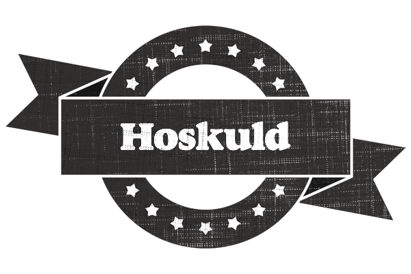 Hoskuld grunge logo