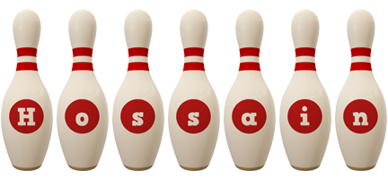 Hossain bowling-pin logo