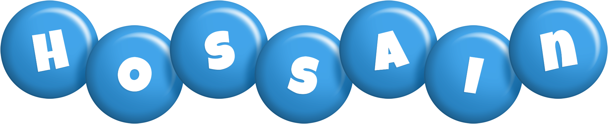 Hossain candy-blue logo